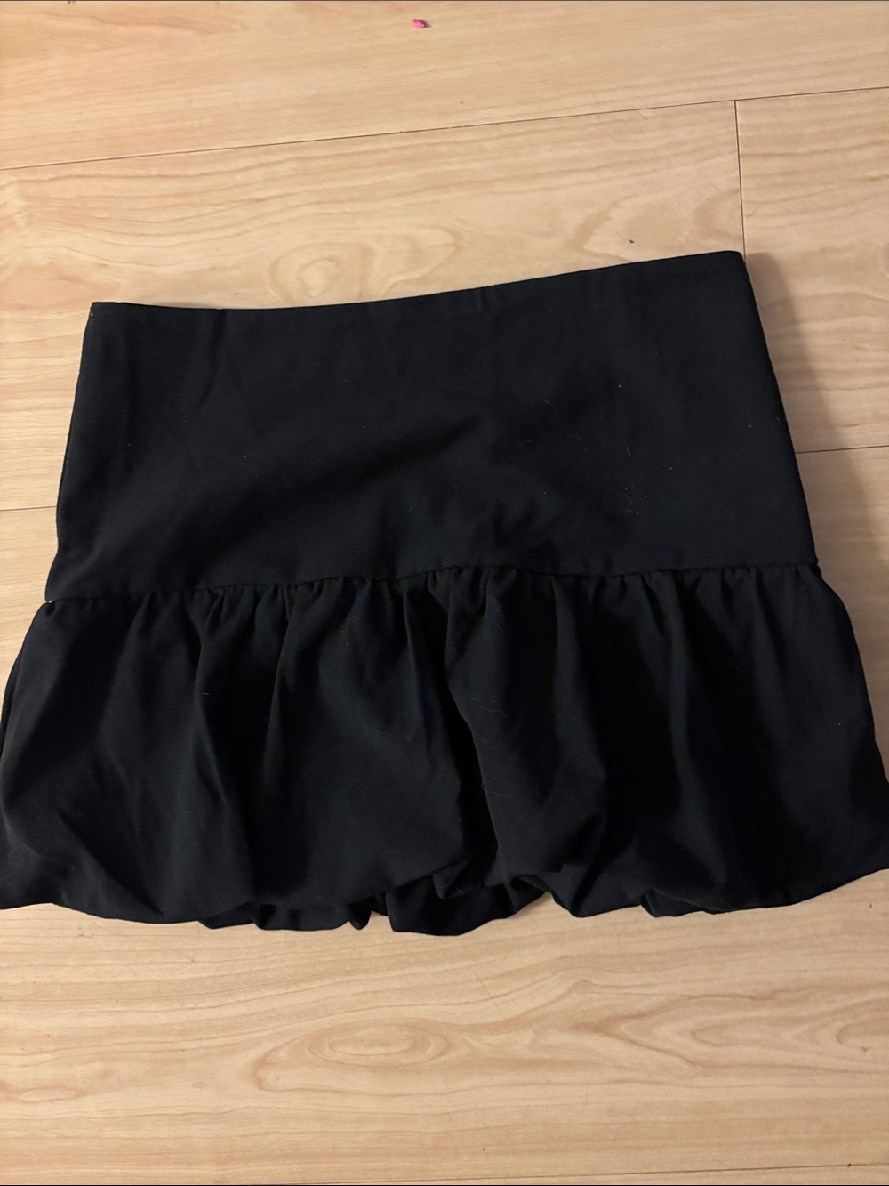 Women's Black Ruffle Mini Skirt